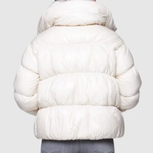 HETREGO Kremowa damska krótka kurtka puchowa Ila, Rozmiar 40 EU - 44 IT