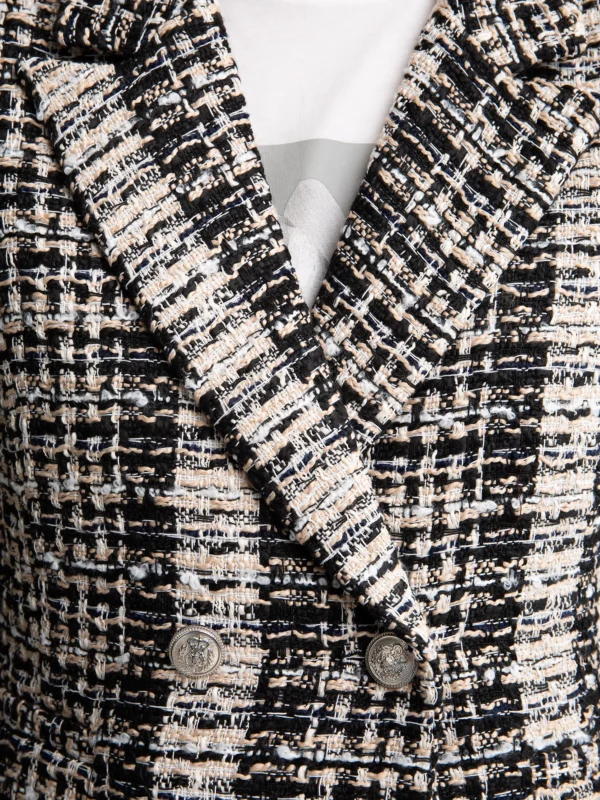 Marynarka damska dwurzędowa w kratę Panetri 000