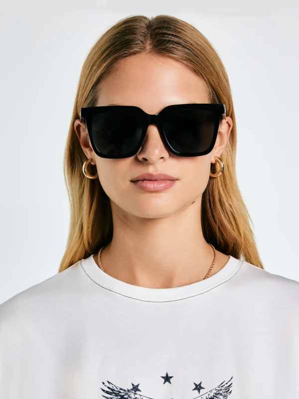 Okulary przeciwsłoneczne damskie czarne Mili 906