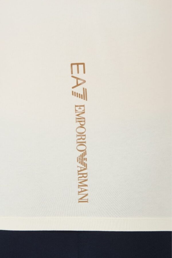 EA7 Beżowy damski t-shirt