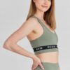 GUESS Zielony top sportowy damski z logo