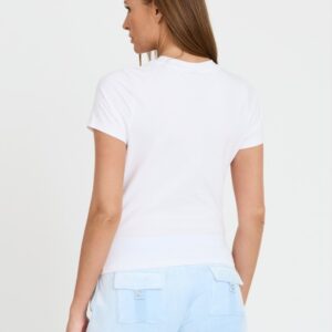 JUICY COUTURE Biały damski t-shirt Enzo Dog Crest