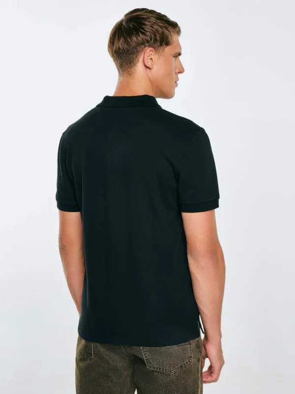 Koszulka męska polo czarna Livier 906