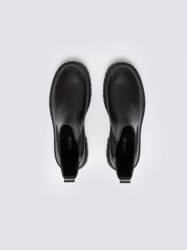 80448b1c0675afebf10d6b042b984c13705a624f Botki damskie ze skóry naturalnej czarne SS274314 906