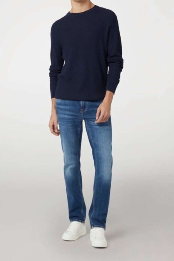 GUESS Granatowy sweter męski Davin Cn Ls