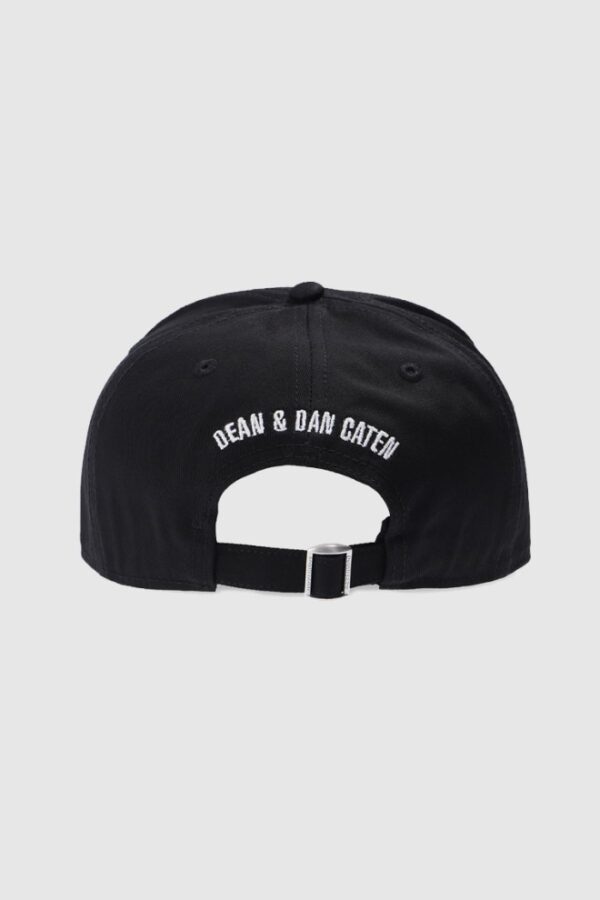 DSQUARED2 Czarna męska czapka z daszkiem icant