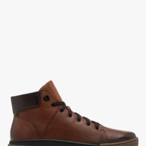 Brązowe trzewiki męskie w sportowym stylu