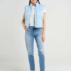 Kamizelka damska ocieplana błękitna Bonda 400