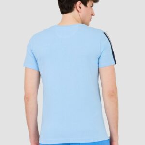 8287d62cc5da26ce1bed4bac412f6ebae2729b70 LA MARTINA Błękitny męski t-shirt Jersey