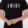AMIRI T-shirt męski czarny z dużym białym logo