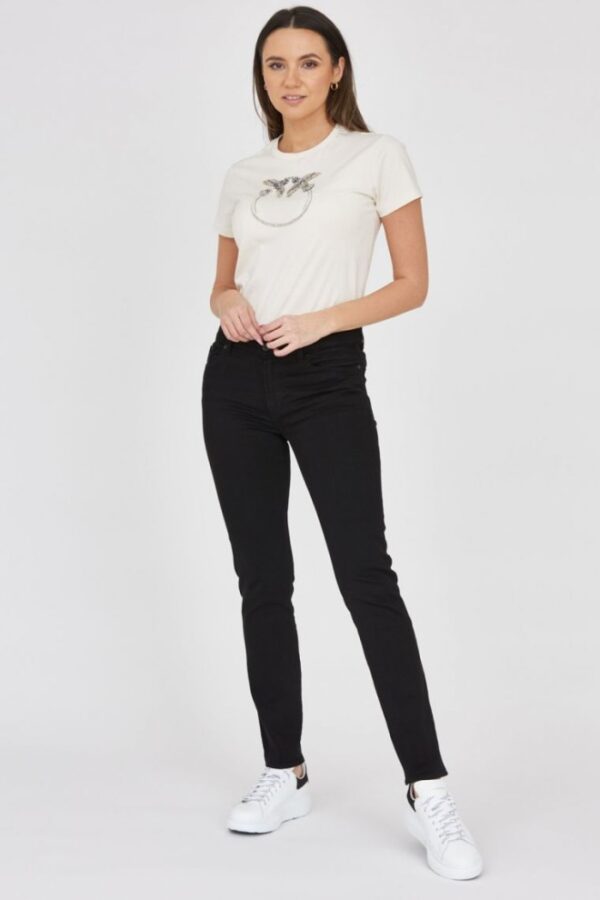 7 FOR ALL MANKIND Lekkie czarne jeansy damskie Roxanne BAIR ECO RINSED BLACK