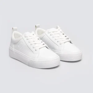 Trampki damskie ze skóry ekologicznej białe RR274315 101