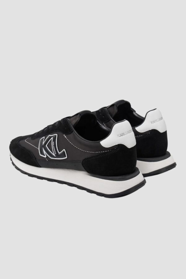 KARL LAGERFELD Czarne sneakersy męskie KAIRO KL Sidetrim Lo Mix