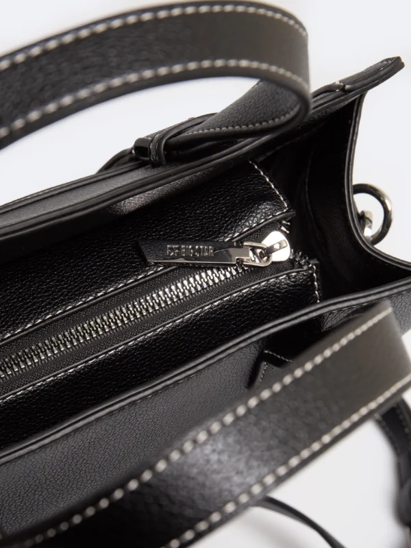 Torebka damska do ręki z dodatkowym paskiem czarna Marana 906