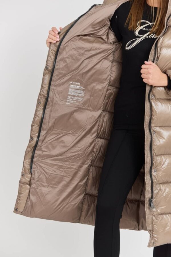 HETREGO Beżowy damski płaszcz puchowy Tara Woman Oversized Quilted Coat, Rozmiar 36 EU - 40 IT