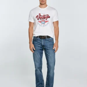 Koszulka męska z nadrukiem biała Merret 100