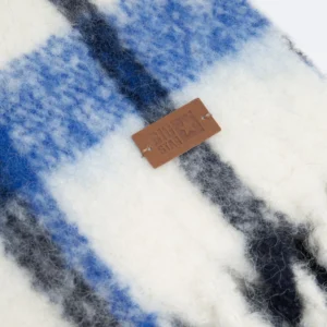 Szalik damski w kratę niebieski Herlynia 401