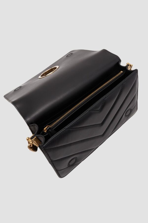 PINKO Czarna kopertówka Love Click Classic AW