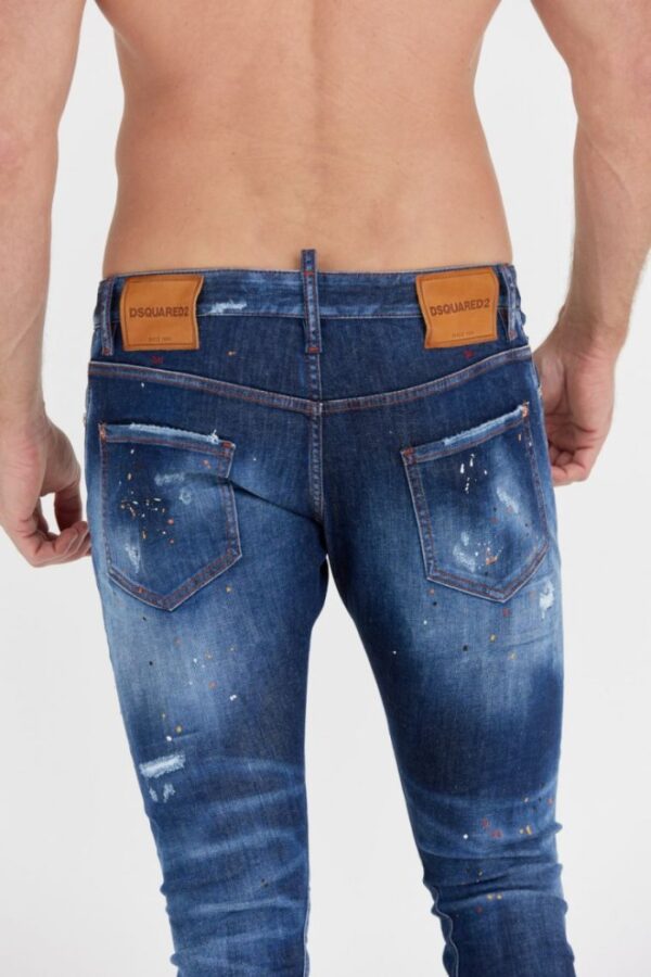 DSQUARED2 Granatowe męskie jeansy sexy twist jean