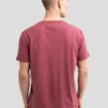 Koszulka męska z nadrukiem na piersi ciemnoróżowa Gralis 602