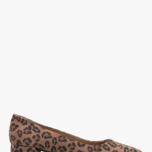 Niskie czółenka damskie w panterkę