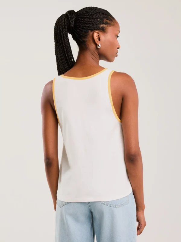 89006a613744a303e4ff7b05c79873d6cf95055b Koszulka damska na ramiączkach kremowa Witalina 102