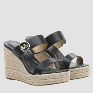 MICHAEL KORS Czarne sandały Lucinda Wedge