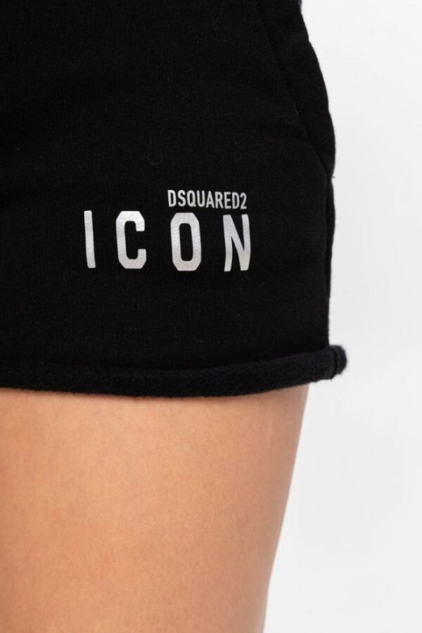 DSQUARED2 Czarne szorty damskie Icon