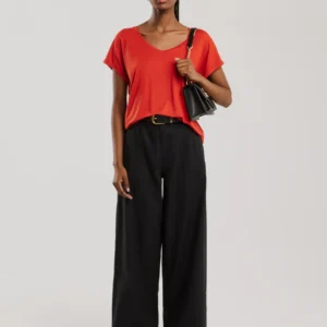 Koszulka damska o luźnym kroju czerwona Valeria 704