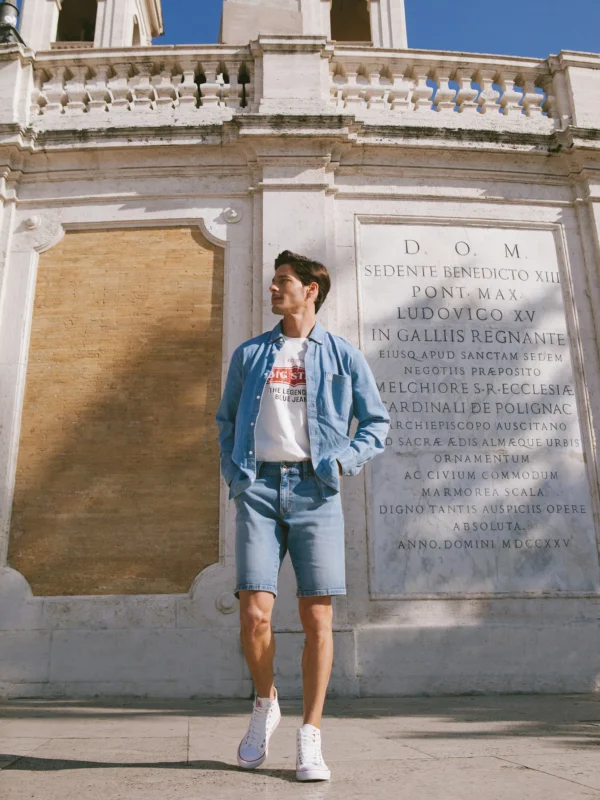 Szorty męskie jeansowe niebieskie Aden 255