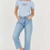 7 FOR ALL MANKIND Jasnoniebieskie jeansy damskie THE MODERN STRAIGHT Air Wash