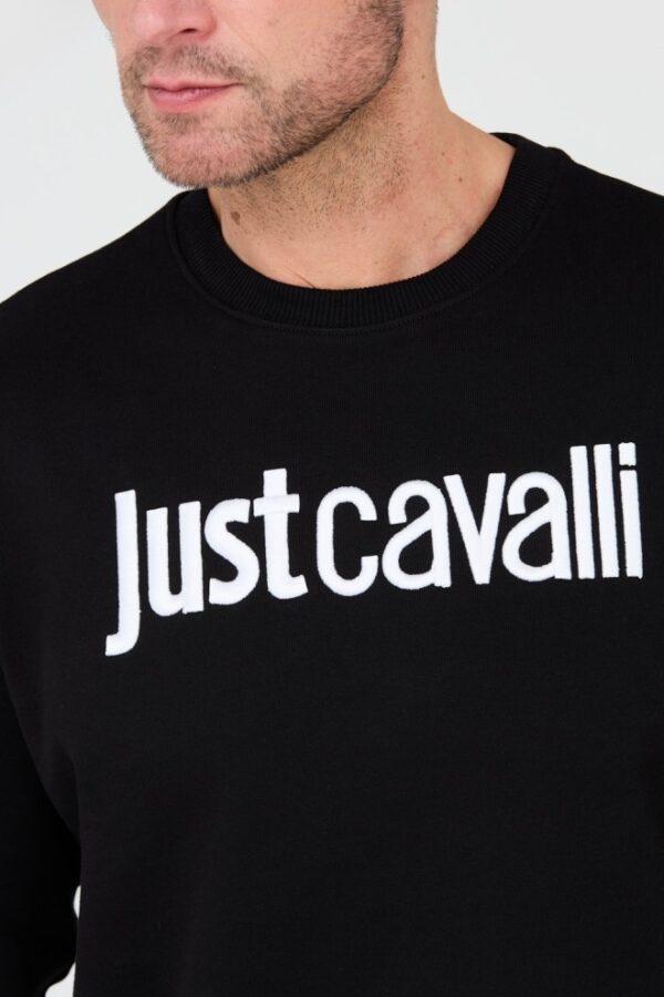 JUST CAVALLI Czarna męska bluza R Logo