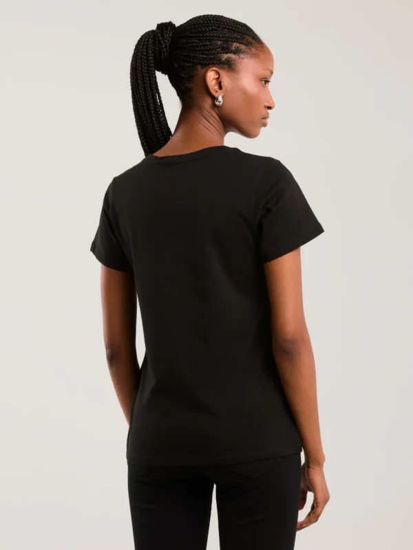 Koszulka damska z logo czarna Risma 906