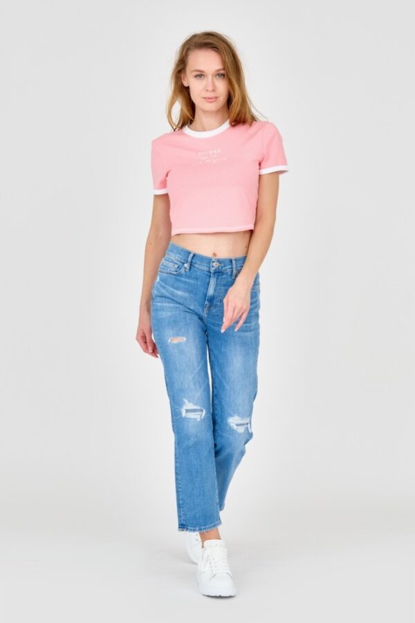 GUESS Różowy damski crop top
