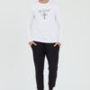 GUESS Biały męski longsleeve Ls Cn