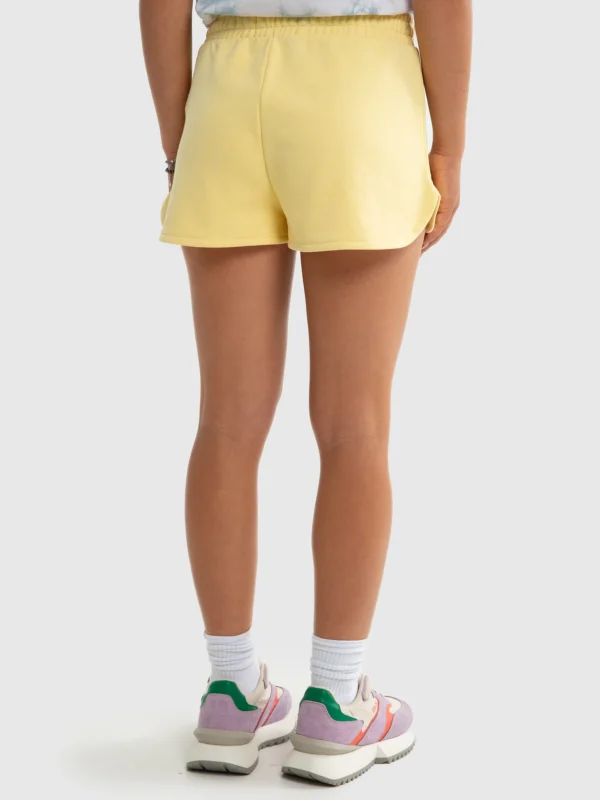 Szorty dziewczęce z bawełny ekologicznej żółte Filemka 200