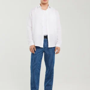 Lniana koszula męska biała Jianis 101