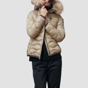 BLAUER Beżowa kurtka damska Aldie Short Jackets