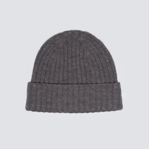 Czapka męska zimowa z dodatkiem wełny szara Haman 902