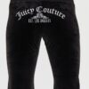 JUICY COUTURE Czarne damskie spodnie Arched Metallic Layla