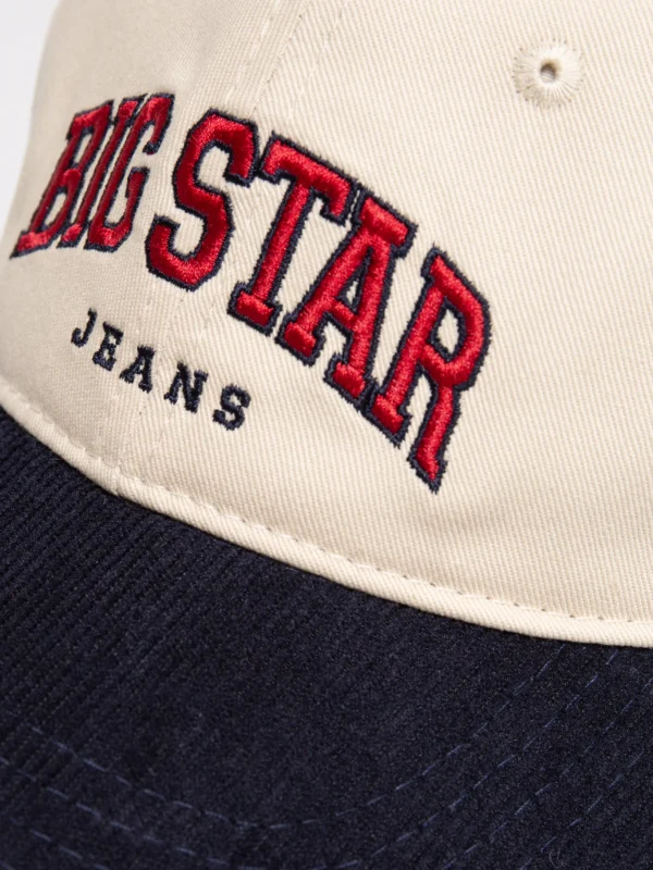 Czapka z daszkiem z logo BIG STAR beżowo-granatowa Rubona 000