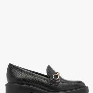 Czarne mokasyny damskie na masywnym spodzie