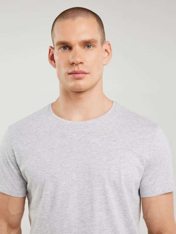 Koszulka męska bawełniana szara Basic 901