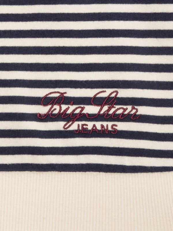 Bluzka dziewczęca w paski granatowa-beżowa Lanla 403