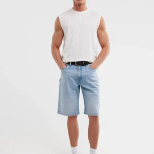 Koszulka męska bez rękawów biała Irrer 100