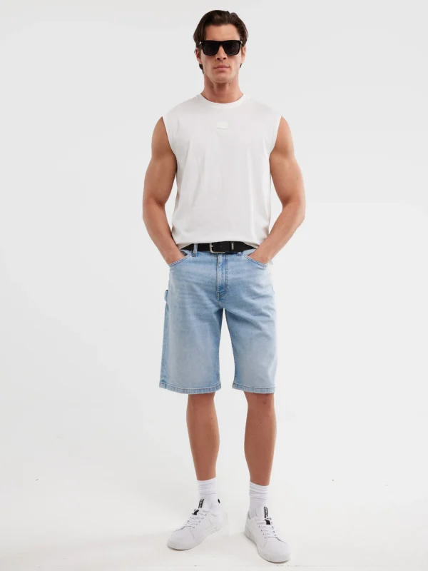 8fbc7ca17a6ad951e335229c5b983b81cdbd858d Koszulka męska bez rękawów biała Irrer 100