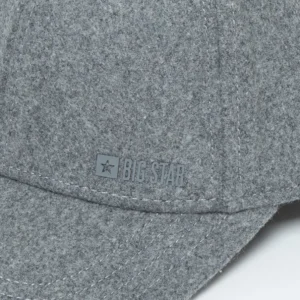 Czapka z daszkiem wełniana szara Lano 902