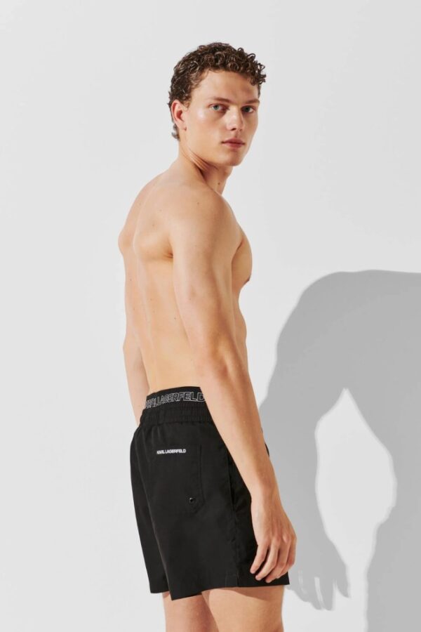 KARL LAGERFELD Czarne kąpielówki męskie Ikon