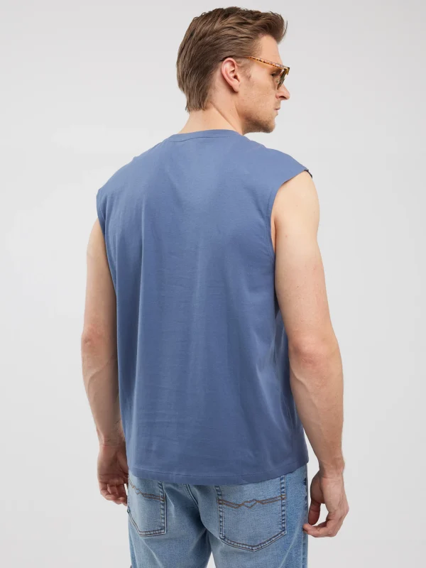 90d87aec78b723dc7d1a95ca556c8103f37695a8 Koszulka męska bez rękawów niebieska Irrer 402