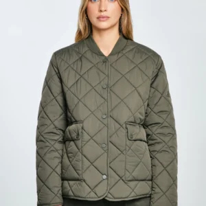 Kurtka damska bomber pikowana khaki Arona 303